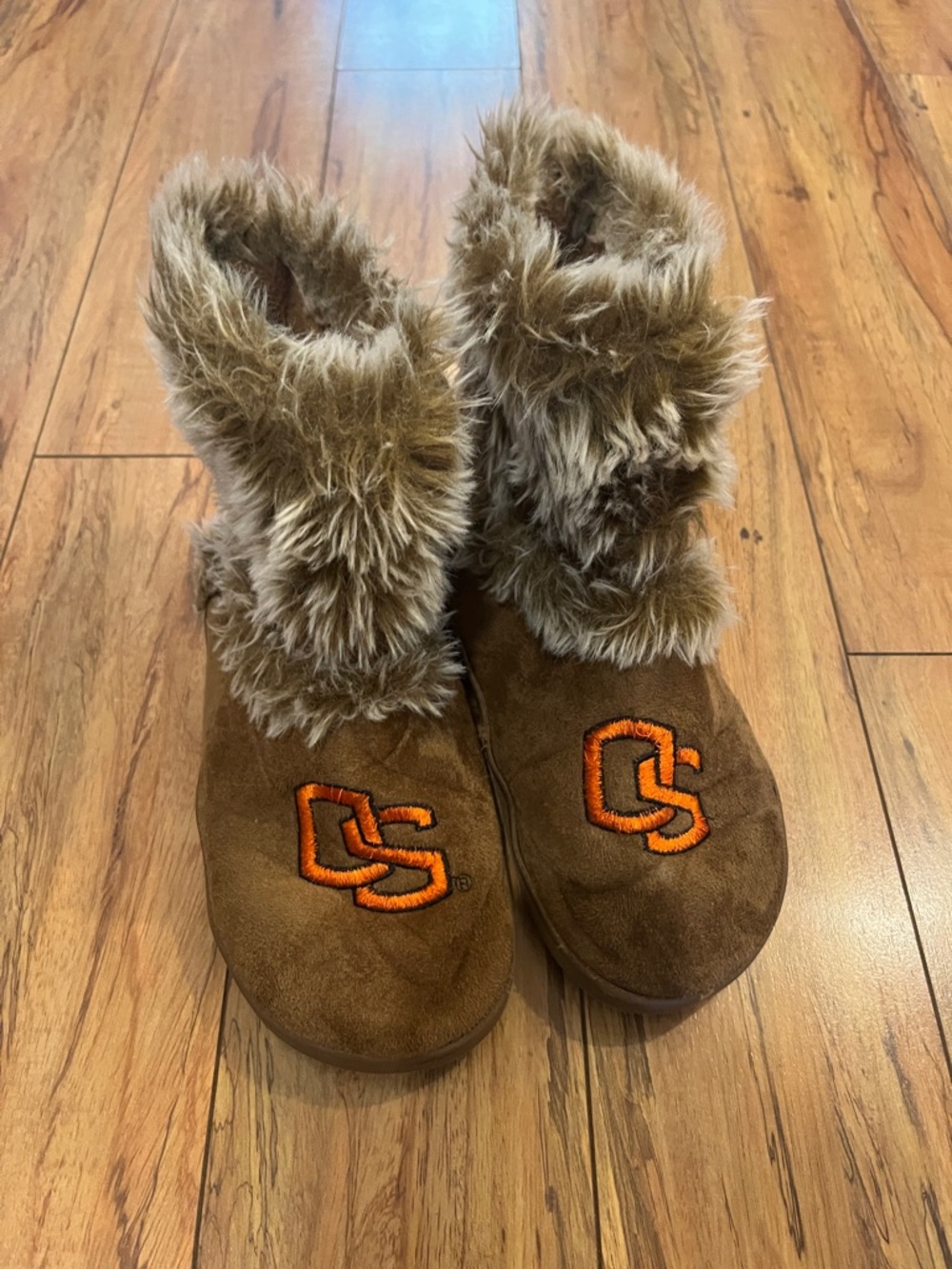 Oregon State Faux-Fur boot slippers